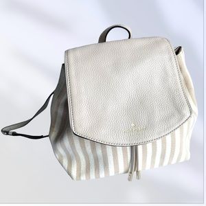 Kate spade sinch small cream and brown backpack